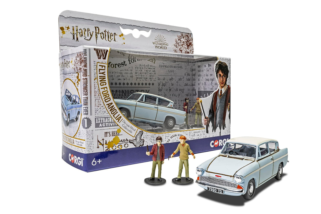 Harry Potter Verzauberter Ford Anglia, mit Harry- und Ron-Figur