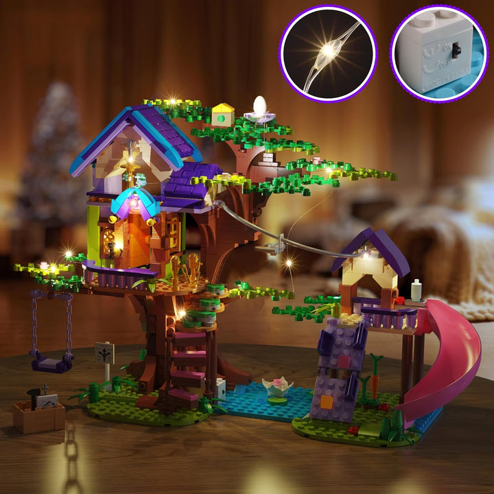 Friends Baumhaus-Bauset, 791 PCS City Wald Haus Wohnung, Baustein-Spielzeug mit Schaukel, Weihnachte