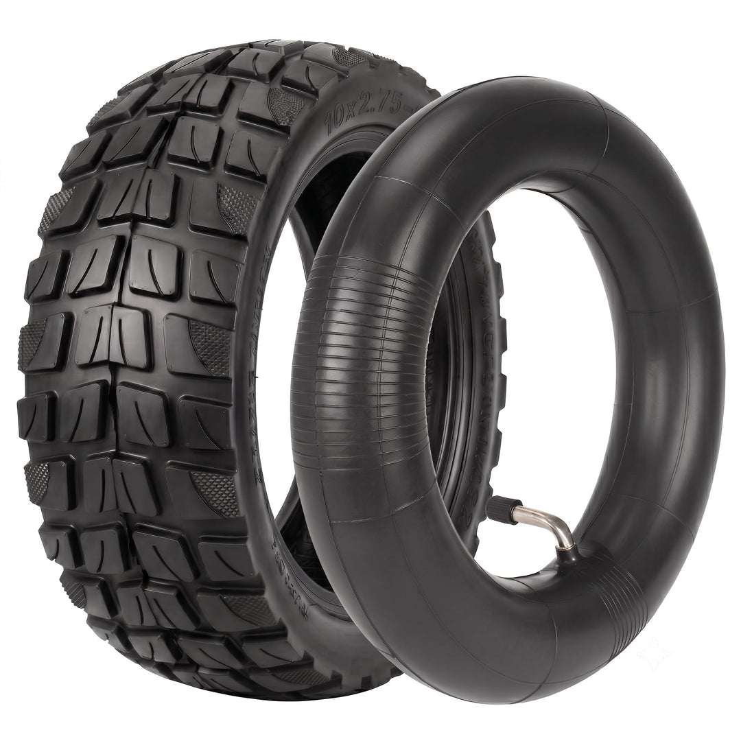 10 Zoll 10x2.75-6.5 Offroad Reifen und 2mm Verdickter Schlauch, All-Terrain E-Scooter Ersatzreifen k