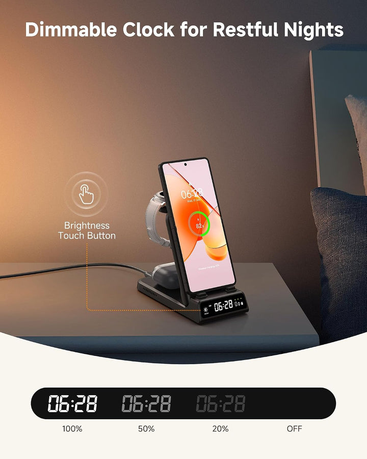 Induktive Ladestation für Samsung Z Flip 8, Faltbare Ladegerät für Samsung | 3 in 1 Kabelloses Ladeg