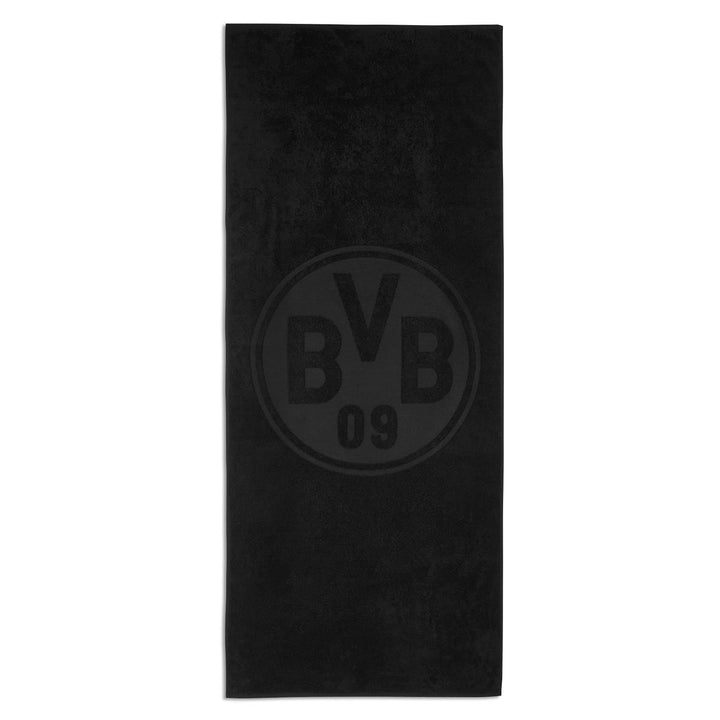 Borussia Dortmund BVB Badtuch - 180x70 cm - schwarz - 100% Baumwolle - BVB Emblem