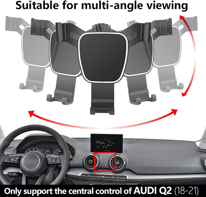 LUNQIN Kfz-Handyhalterung für Audi Q2 2018–2024, Autozubehör, Navigationshalterung, Innendekoration,