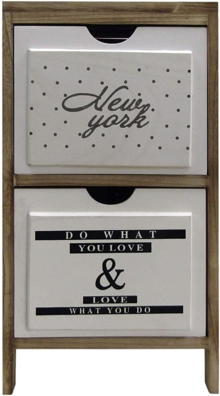 Rebecca Mobili Nachttisch Platzsparend, Kommode mit 3 Schubladen, Im Nordischen Stil, Holz, Hellbrau