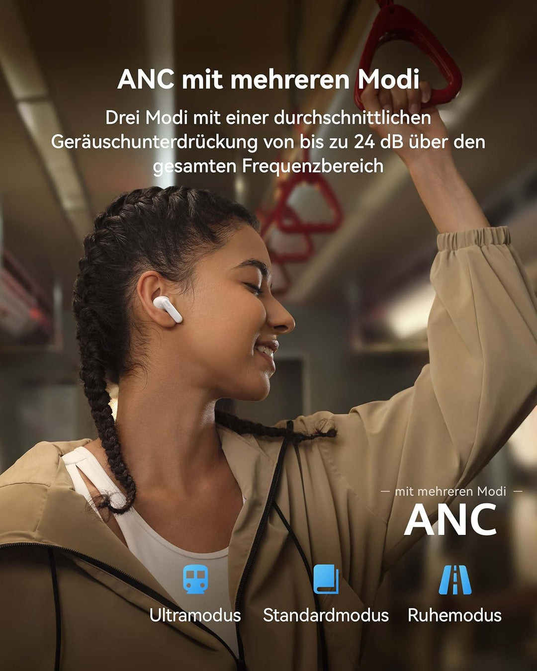HUAWEI FreeBuds SE 4 ANC, kabellose Kopfhörer, 50 Stunden Akku, ANC mit Mehreren Modi für Pendler &amp;