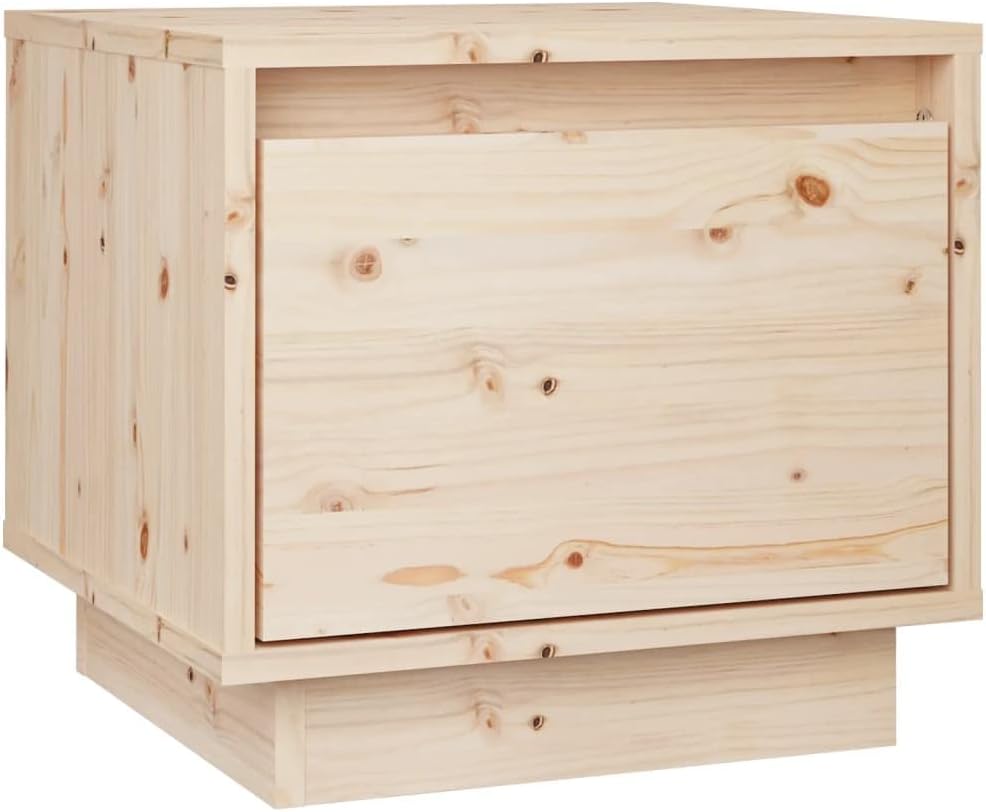 FIRBNUS Bedside Table Nachtkonsole Beistelltisch mit Stauraum Night Stand Nachttisch 35x34x32 cm Mas