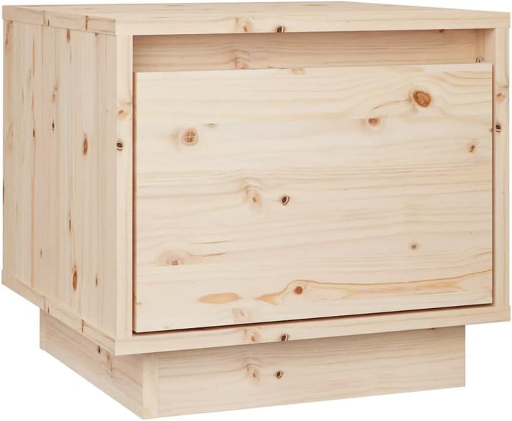 FIRBNUS Bedside Table Nachtkonsole Beistelltisch mit Stauraum Night Stand Nachttisch 35x34x32 cm Mas