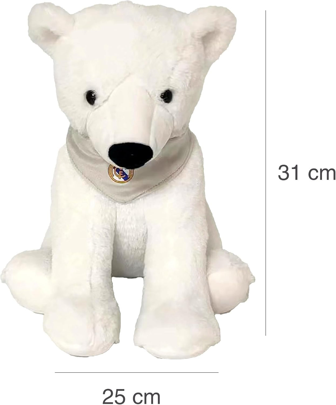 CyP Brands Real Madrid Plüschpuppe, Eisbär, 30 cm, Weiss, offizielles Produkt