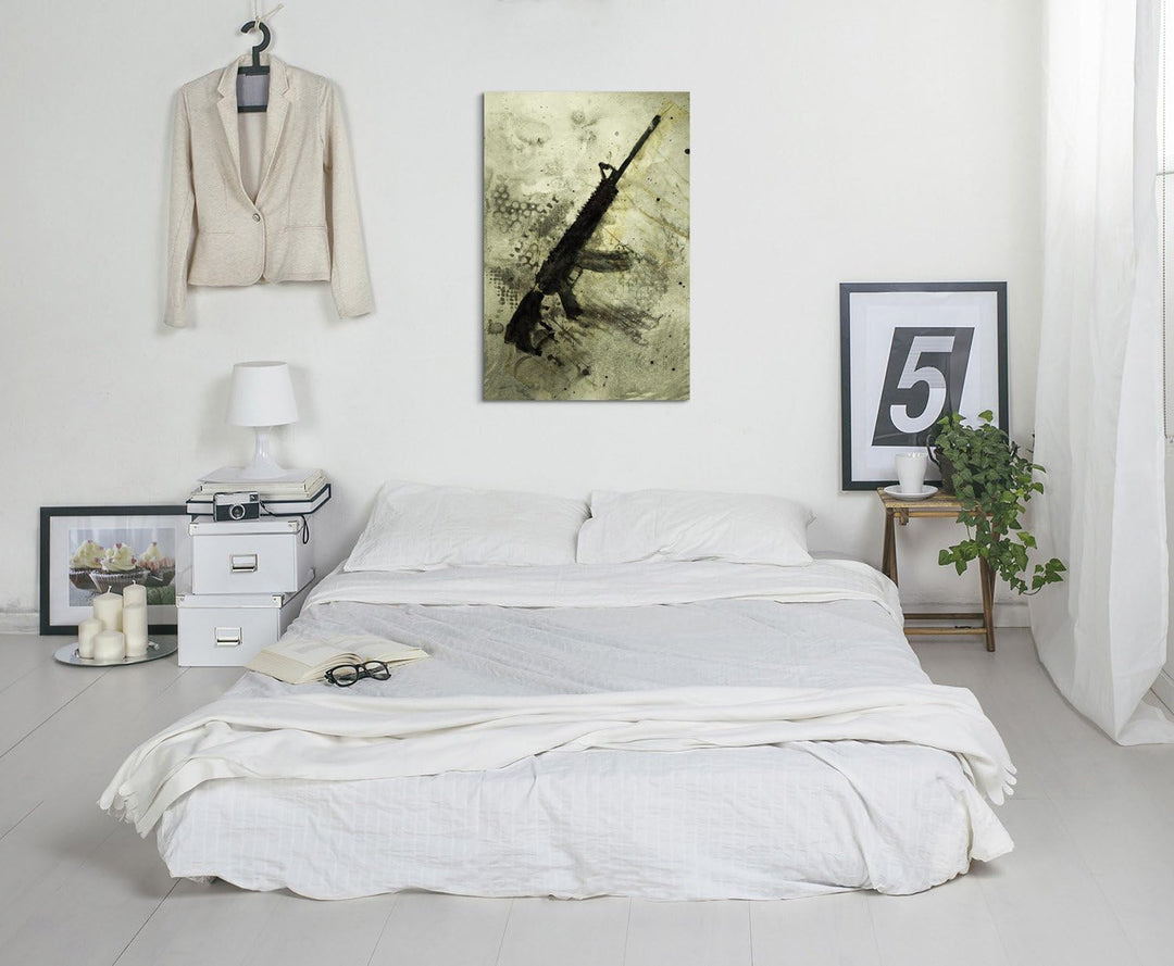 Paul Sinus Art AK 47 Hydra 90x60cm Wandbild Aquarell Kunstbild Malerei Leinwandbild Fotoleinwand