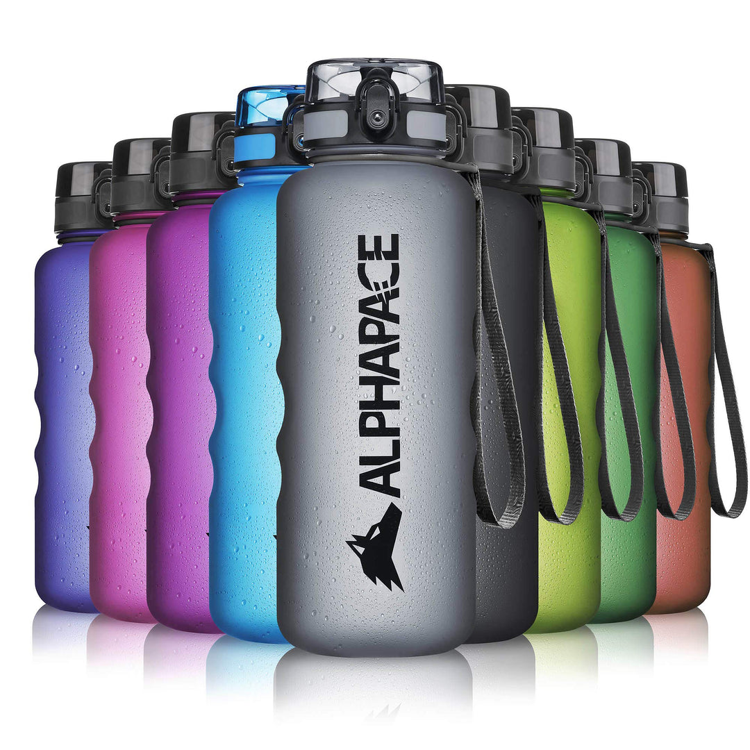 ALPHAPACE Trinkflasche 350ml/500ml/650ml/1.000ml/1.500ml, auslaufsichere Wasserflasche, BPA-freie Fl