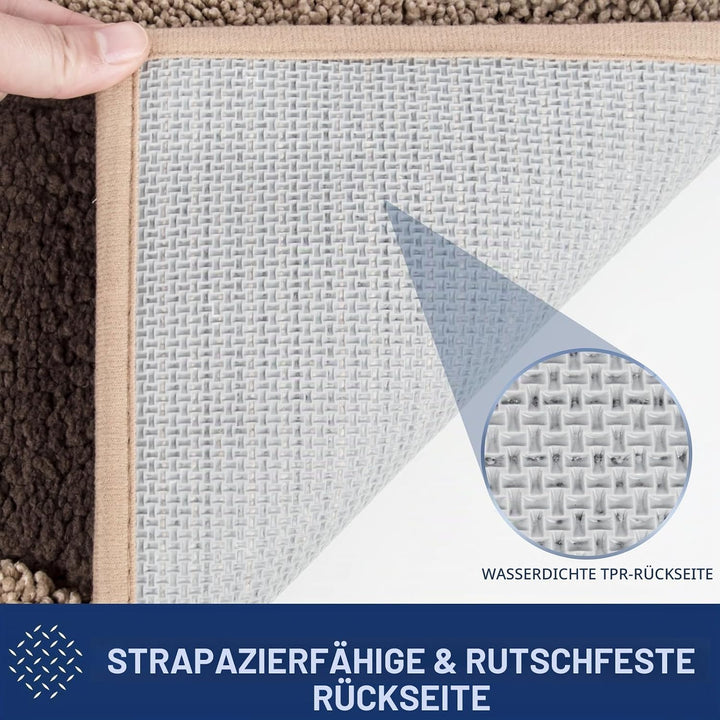 FCSDETAIL Schmutzfangmatte waschbar 80 x 120 cm, Fussmatte Innen, absorbierend Fussmatte, rutschfest