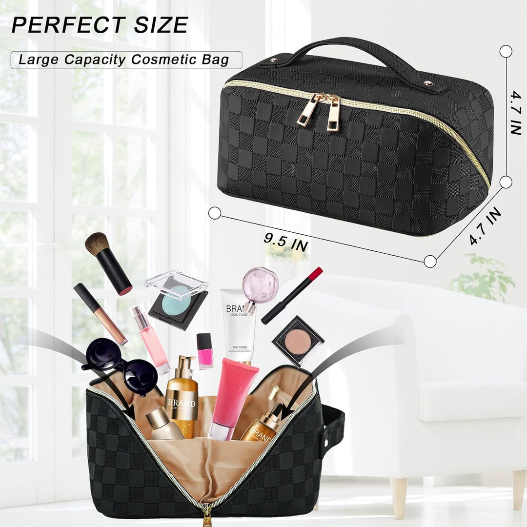 Reise Kosmetiktasche Damen mit Grossem,Tragbare Reise Make Up Tasche,Wasserdichter Schminktasche kul