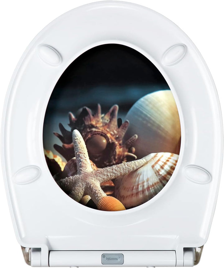 WC Sitz mit Absenkautomatik, Toilettendeckel Duroplast, Klodeckel mit Schnellverschluss, Montage von