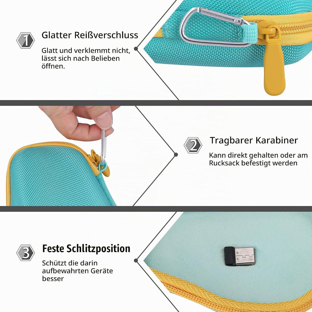 co2CREA Hart Schutz Hülle Etui Tasche für Logitech MX Master 4 /Master 3 /Master 3S Kabellose Maus T
