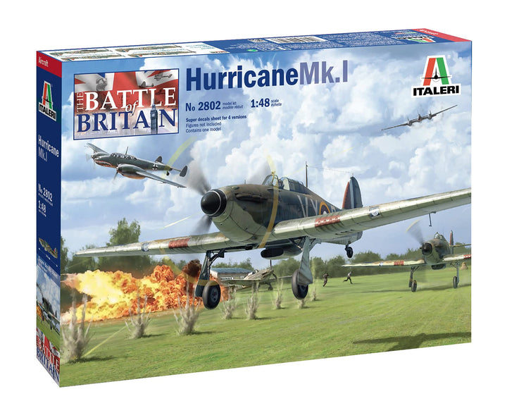 Italeri 2802S 1:48 Hurricane Mk.I, originalgetreue Nachbildung, Modellbau, Basteln, Hobby, Kleben, P