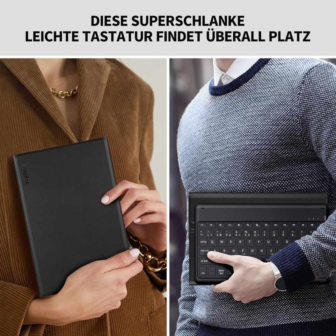 EasyAcc Tastatur Hülle Kompatibel mit Samsung Galaxy Tab А9+ 2023 SM-X210/X215/X216 11 Zoll mit Schu