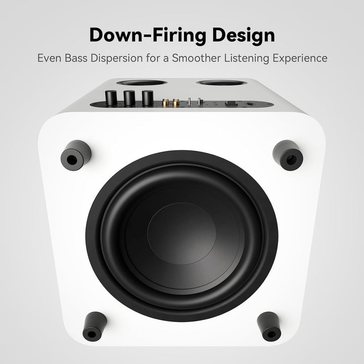 Fosi Audio SW10 Aktiver 10-Zoll-Subwoofer mit 500 W und integriertem Verstärker - Aktiv verstärkter