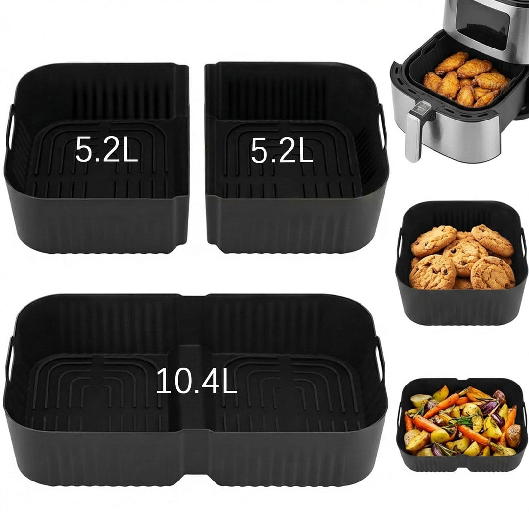 3 Stück Silikonform Heissluftfritteuse Zubehör für Ninja Foodi FlexDrawer 10,4L AF500EU AF500DE AF50