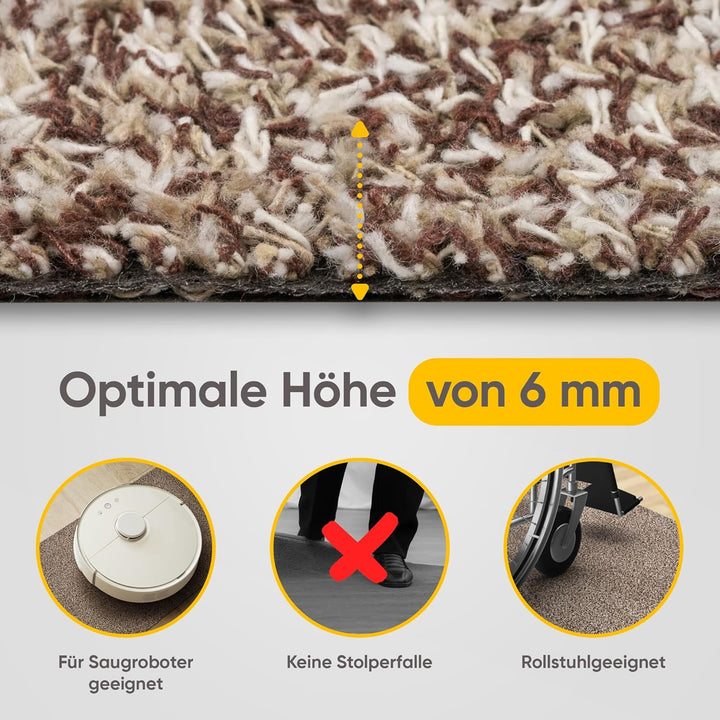 Entrando Fussmatte 40x60 cm - innen und aussen - Baumwolle - rutschfest, waschbar, robust - passt un