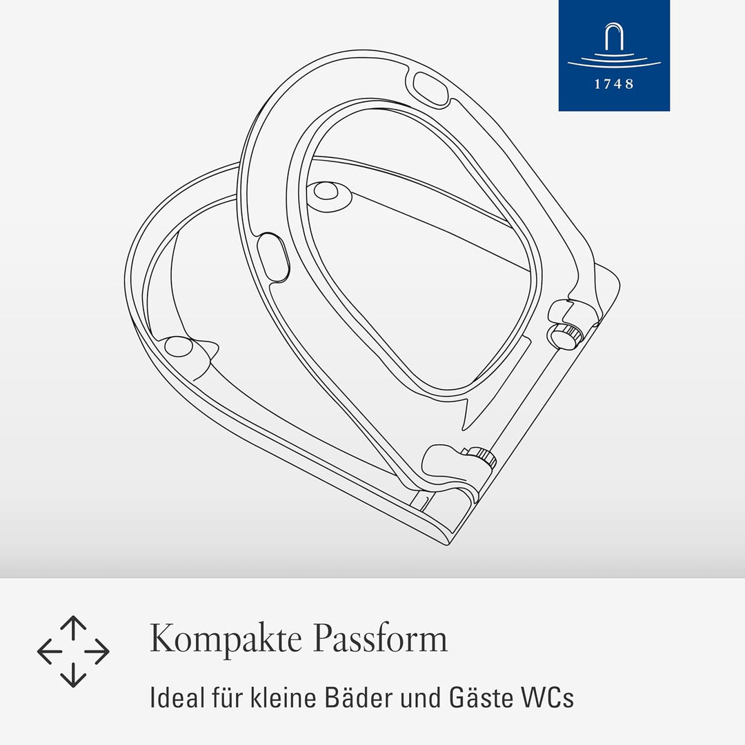 Villeroy & Boch WC-Sitz Subway 2.0 (Toilettensitz weiss, mit Scharnieren aus Edelstahl, Quick Releas