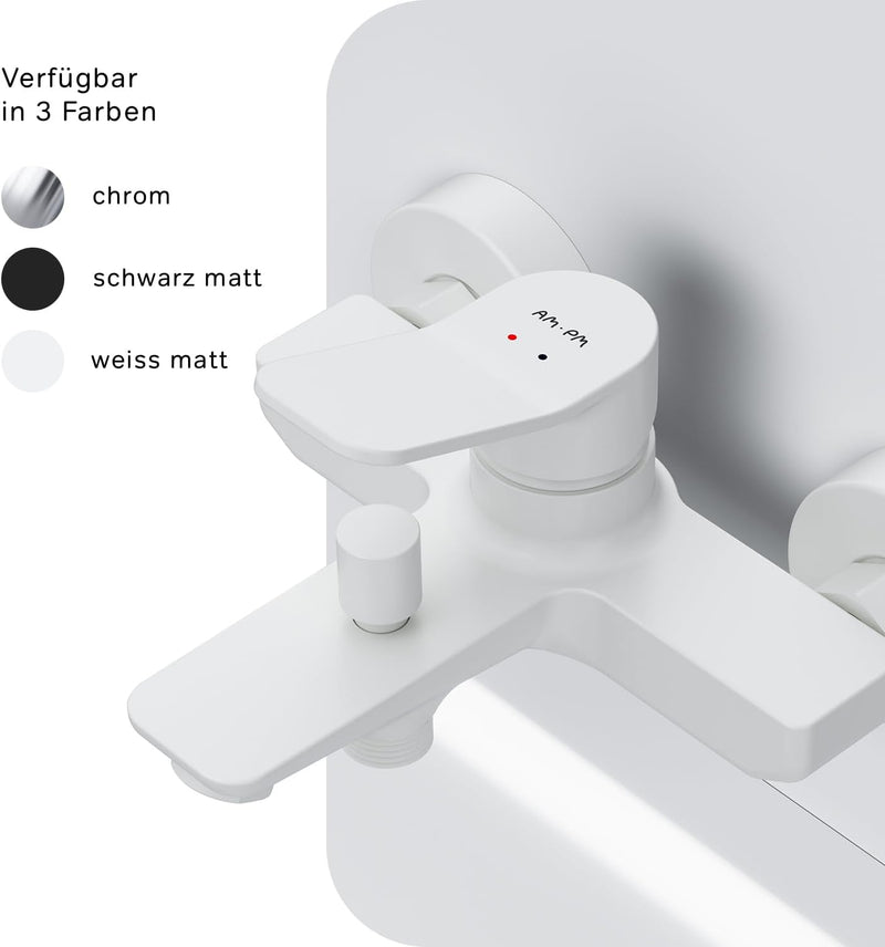 AM.PM X-Joy FXA10033 Wassersparende Wannen- und Brausebatterie kraztfest, leicht zu reinigen,mühelos