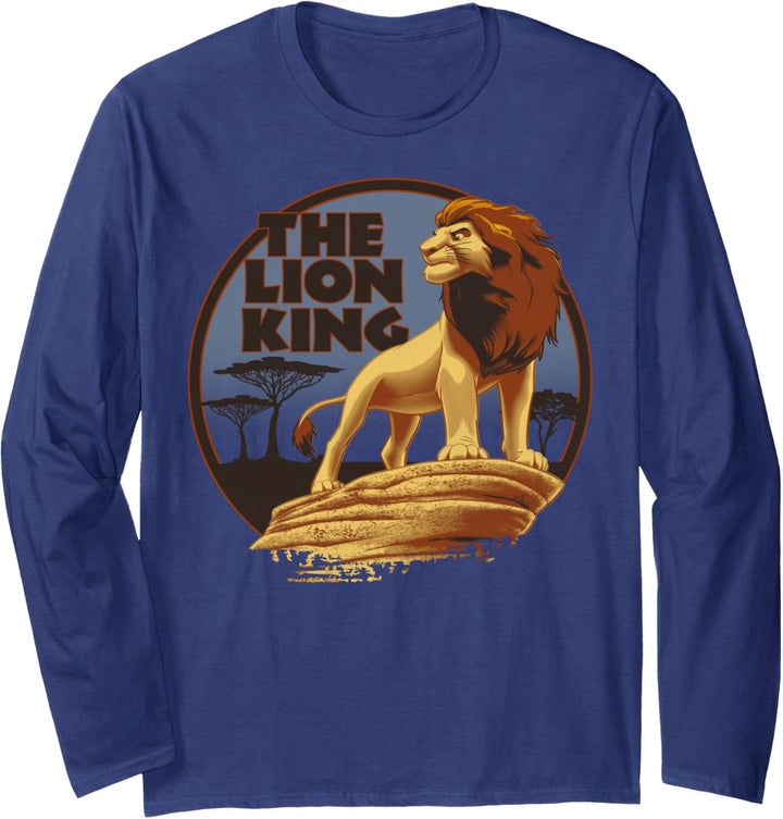 Disney The Lion King Simba Pride Lands Circle Portrait Langarmshirt
