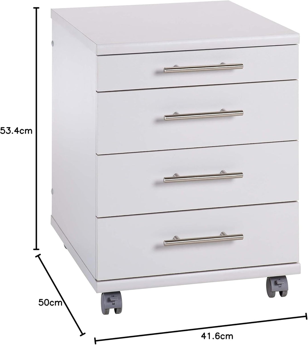 Möbelpartner Till Rollcontainer, 701395, lichtgrau, ca. 42 x 50 x 57 cm