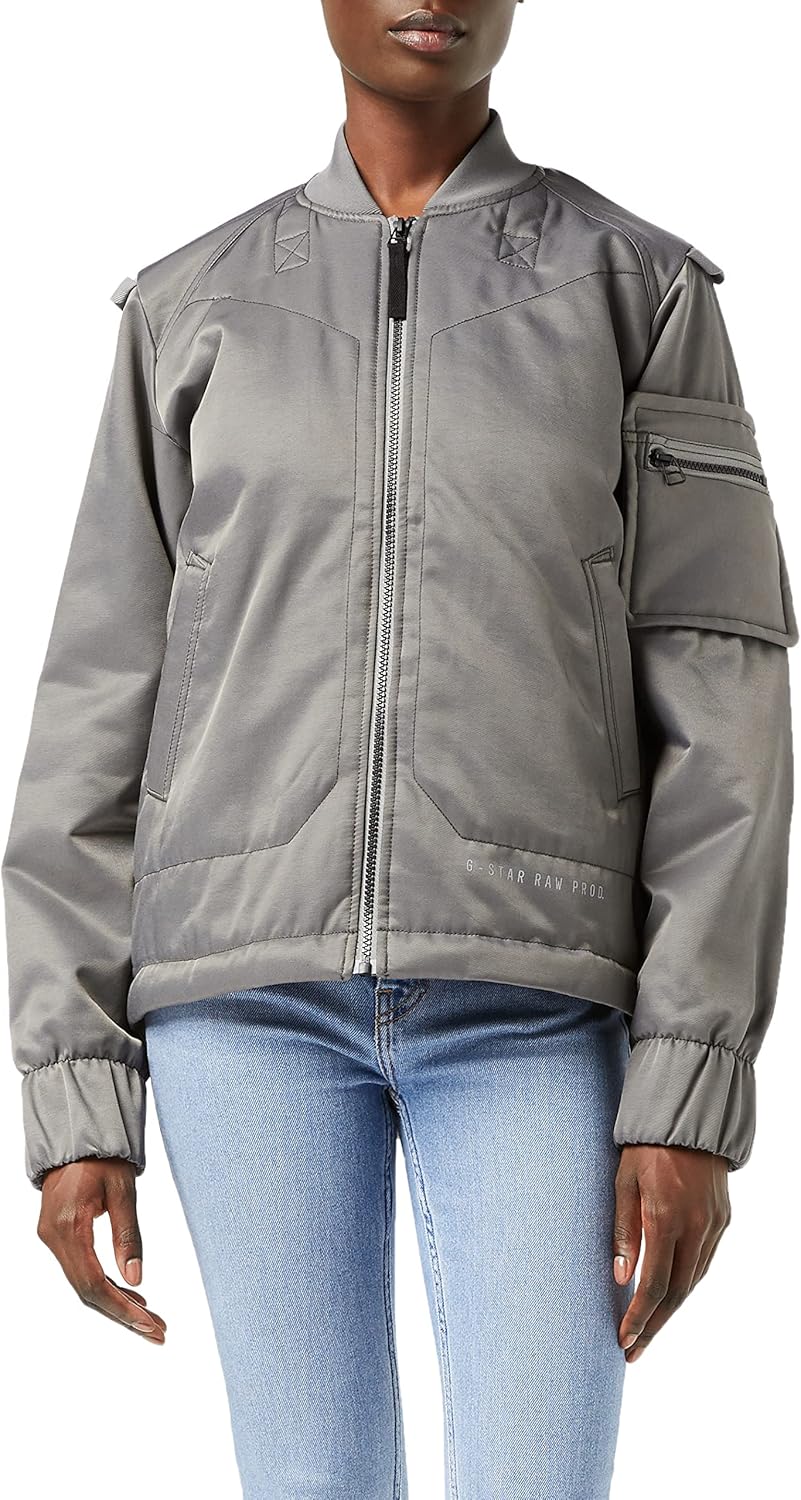 G-STAR RAW Damen Padded Bomberjacke 2.0 Grau (Granite D21019-c896-1468) M, Grau (Granite D21019-c896