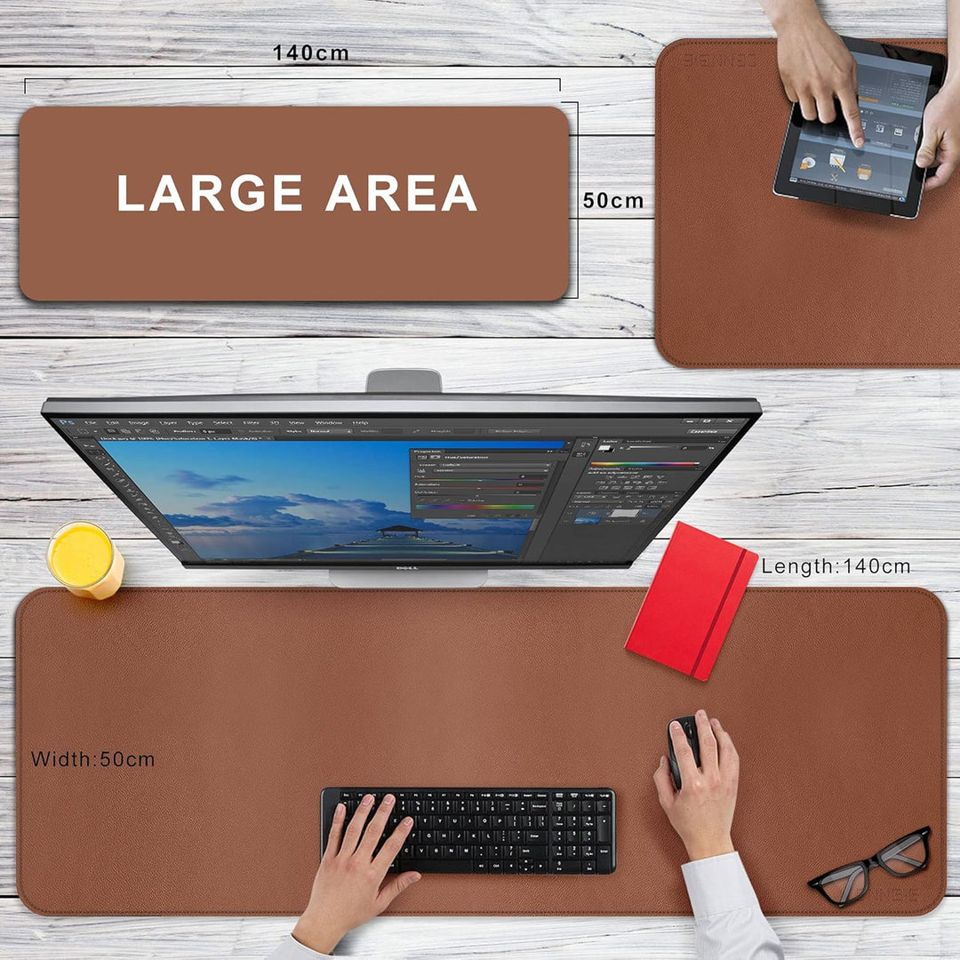 CENNBIE Schreibtischunterlage Leder Kunstleder, perfekter Schreibtischkamerad für Büro und Zuhause S
