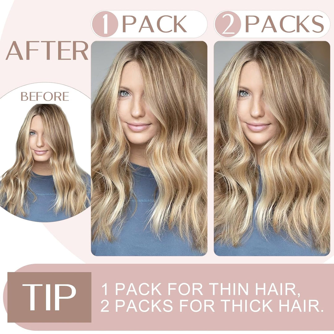 SEGO Haarverlängerungen Clip in Extensions DICKER 7A 100% Echtes menschliches Haar 1 Teilig 5 Clips