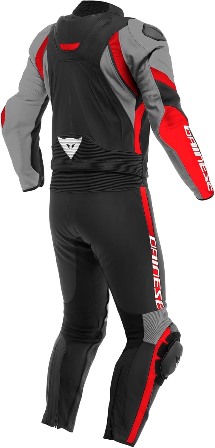 Dainese Avro 4 2-Teiler Motorrad Lederkombi, schwarz/anthrazit/rot, 54 54 schwarz/anthrazit/rot, 54