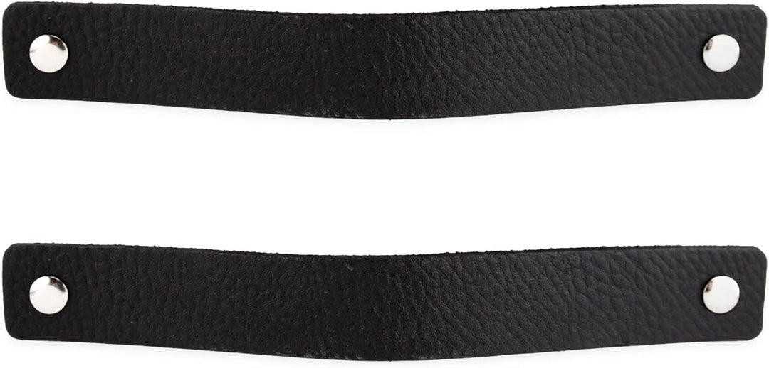 Brute Strength - Ledergriffe für Möbel - Schwarz - 24 Stück - 20 x 2,5 cm - Schrankgriff, Türgriff f