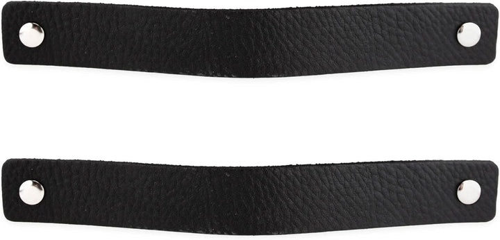 Brute Strength - Ledergriffe für Möbel - Schwarz - 24 Stück - 20 x 2,5 cm - Schrankgriff, Türgriff f
