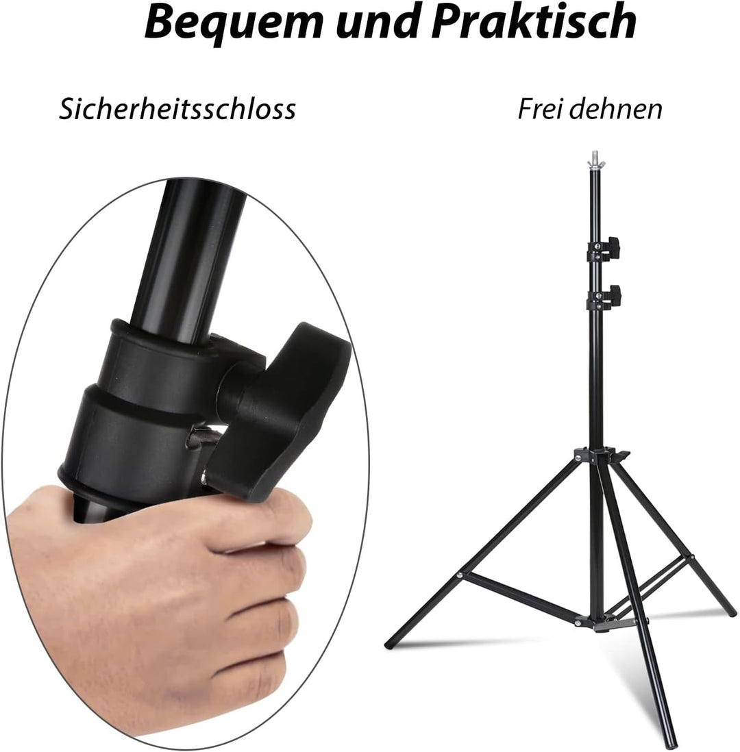 Youyijia 2 x 3m Hintergrund Fotografie Stützsystem Verstellbarer Fotostudio Hintergrundständer Photo