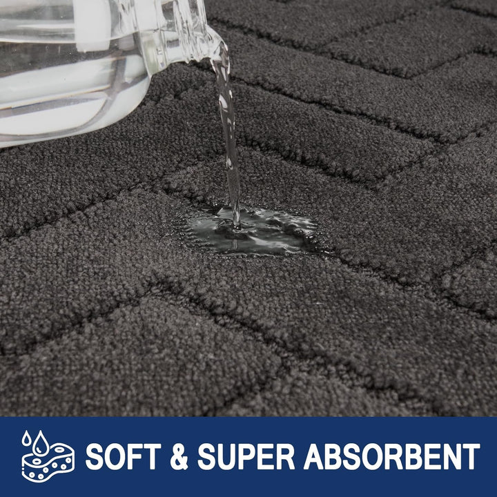 FCSDETAIL Schmutzfangmatte Innen 50 x 80 cm, rutschfeste Fussmatte, waschbar Sauberlaufmatte, absorb