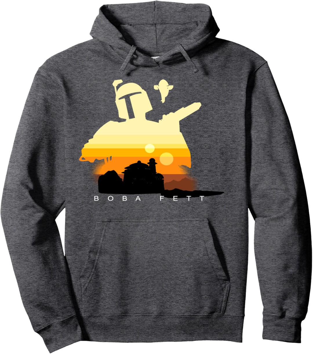 Star Wars Boba Fett Sunset Silhouette Pullover Hoodie