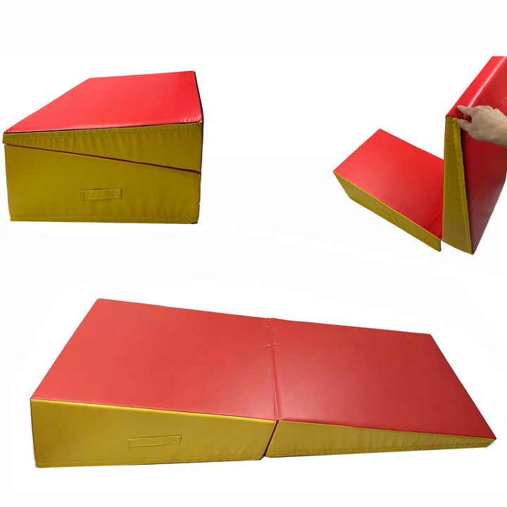 Faltbare Gymnastikmatte Keil-Tumbling-Matte Käsekeilmatte Gymnastik-schrägmatte Für Gymnastik, Tanz,