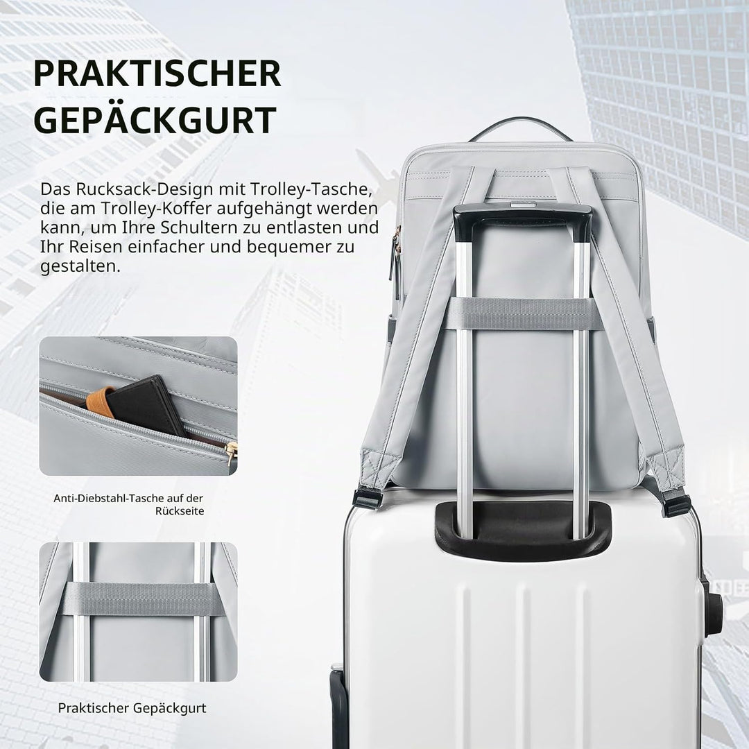 Stilvoller Laptop Rucksack für Damen von Fluggesellschaften zugelassen, Perfekt für die Arbeit das C