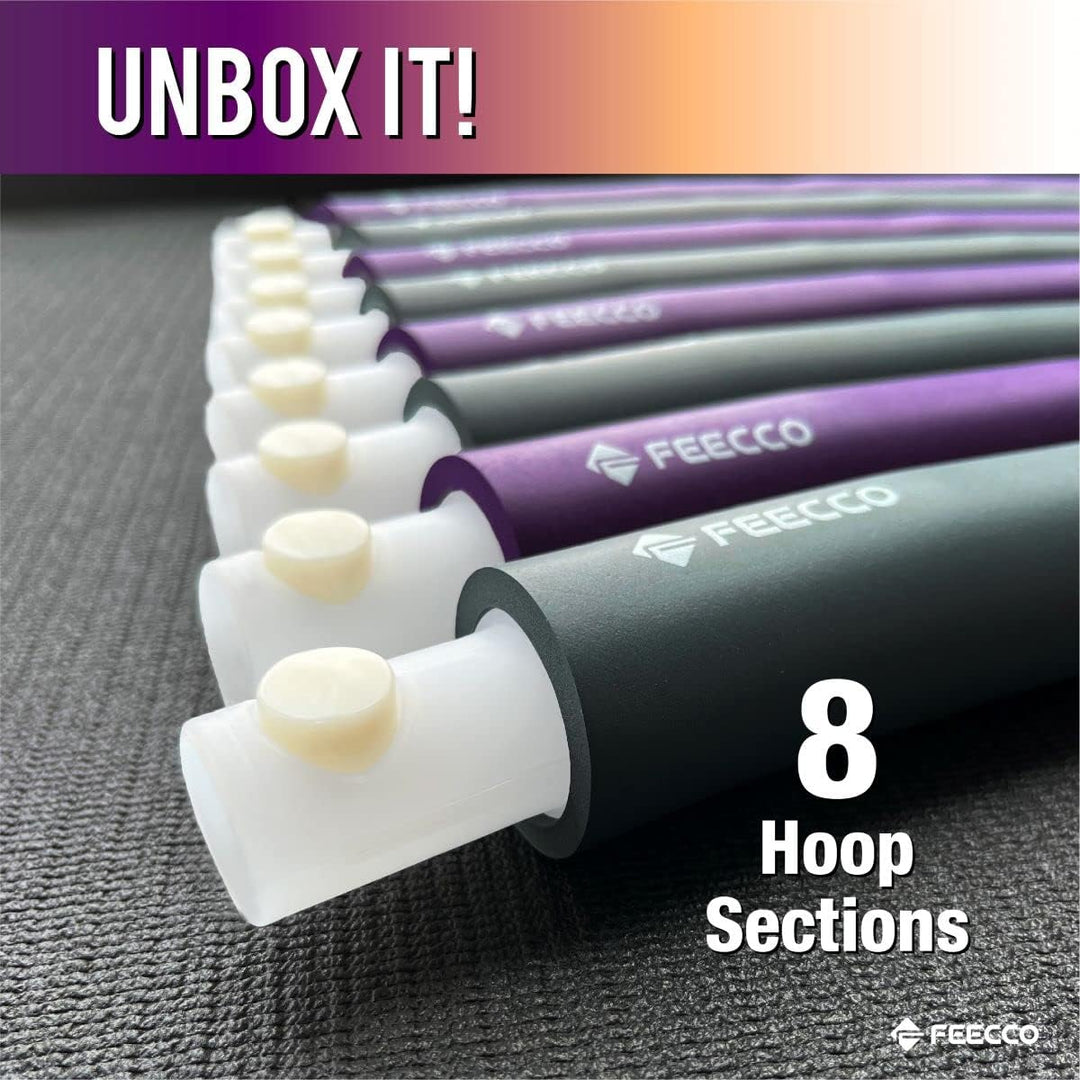 FEECCO Hula Hoop Reifen Erwachsene - hullahub Reifen zum Abnehmen Lila 1,5 kg, Lila 1,5 kg