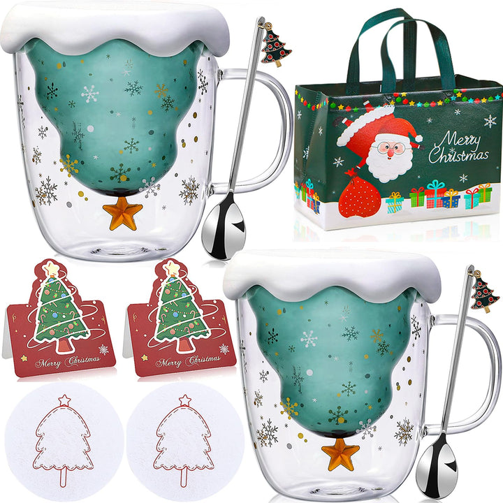 Arawat Weihnachtstasse Nikolausgeschenke Weihnachten Geschenk Nikolaus Tasse 2 Set Kleine Weihnachts