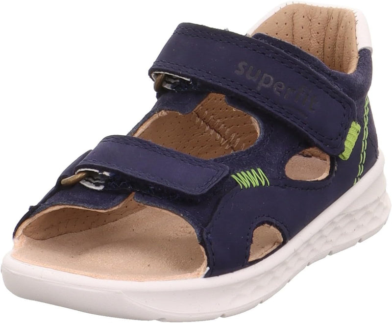 Superfit Baby Jungen Lagoon Sandale Knöchelriemen, 19 EU Weit Blau Hellgr&