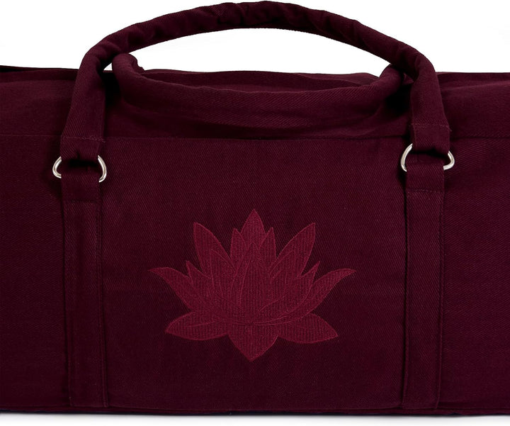 Yoga Studio YS/KitBag/SolidColours/Burgundy Yoga Kit, 71 x 23 x 18 cm, Baumwolle Yogamatte Tasche mi