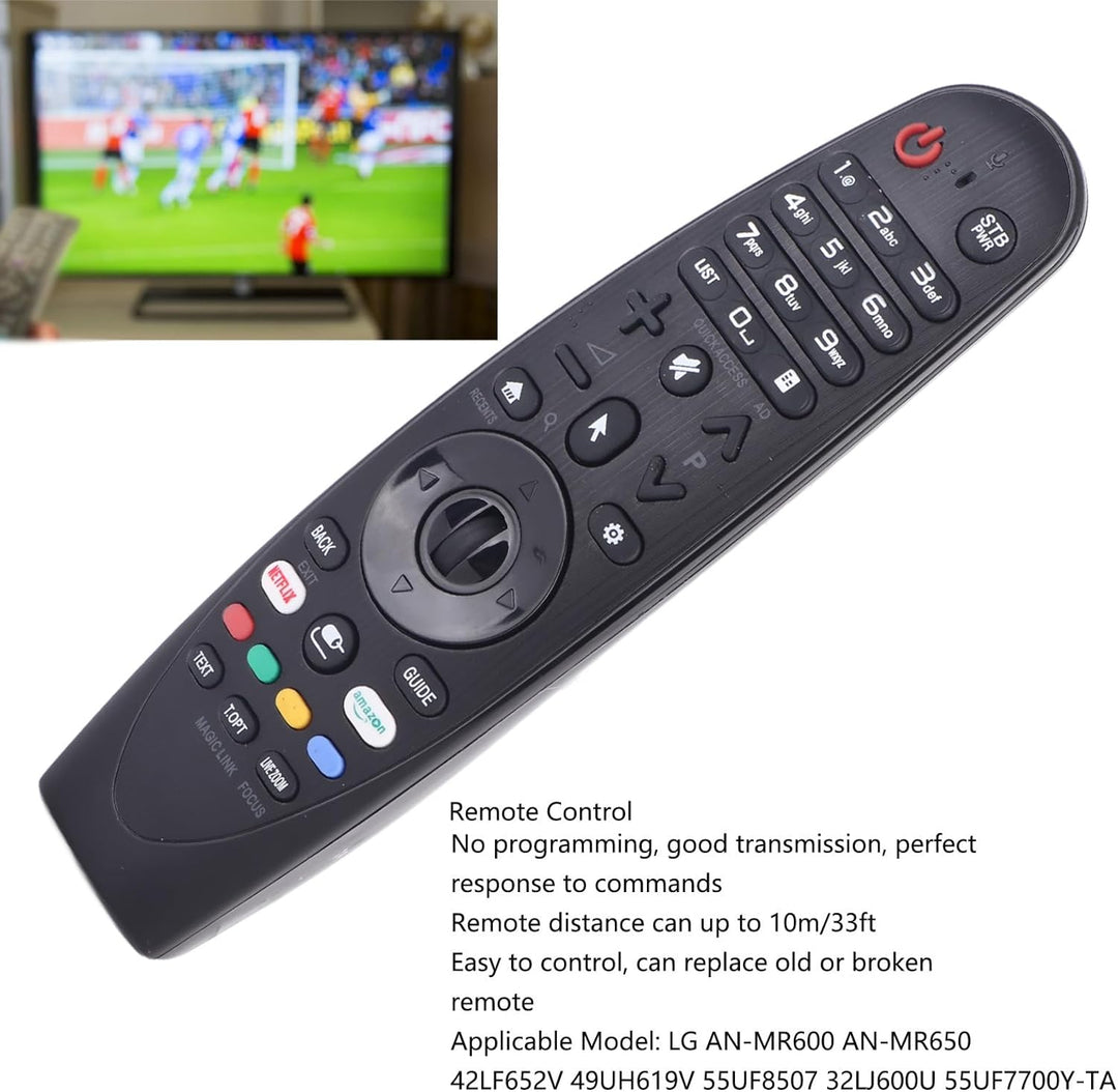 Dpofirs Fernbedienung für LG Fernseher, TV-Fernbedienung Passend für LG AN-MR600 AN-MR650 42LF652V 4