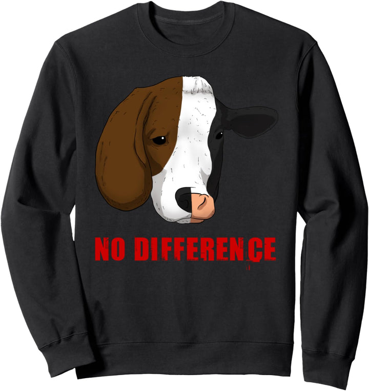 No Difference Tierschutz Vegetarier Veganer Sweatshirt