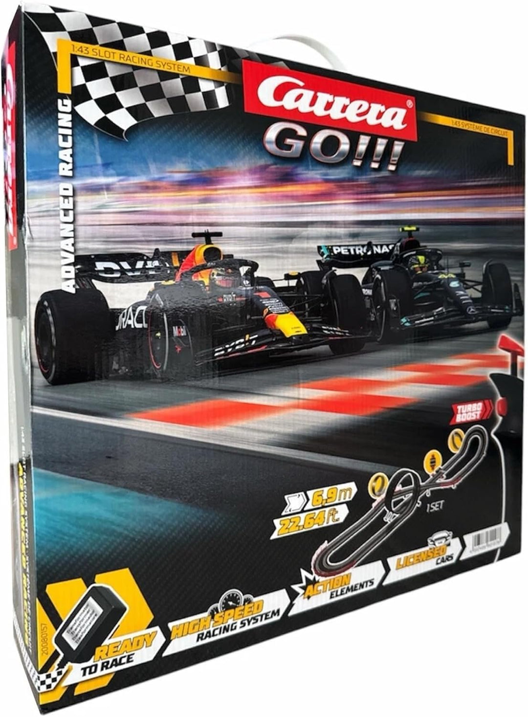 Carrera GO!!! Advanced Racing Rennbahn - Formel 1 - Red Bull RB19 - Mercedes AMG - Modell: 20080157