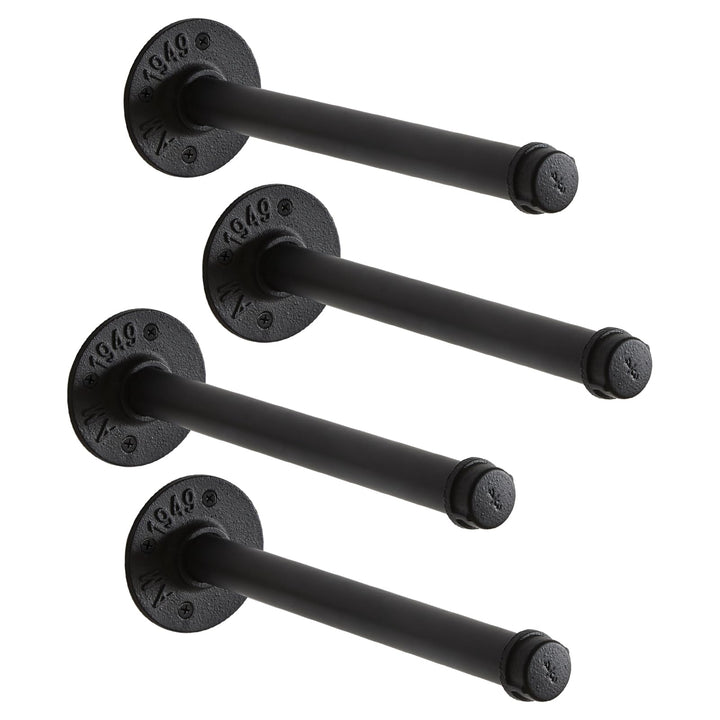 IBUYKE Kleiderstange Wandmontage 4 Stück, 30.5cm Metall Industrial Garderobenstange für die Wand, Mu