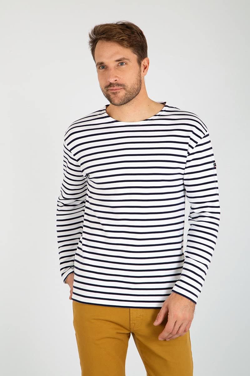 Armor Lux Herren Langarmshirt 1525 XXS Weiss/Schiff, XXS Weiss/Schiff