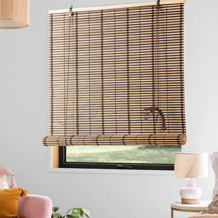 Cy.curtain bright Bambusrollo Bambus Rollo Sonnenschutz und Sichtschutz Rollo,für Fenster und Braun