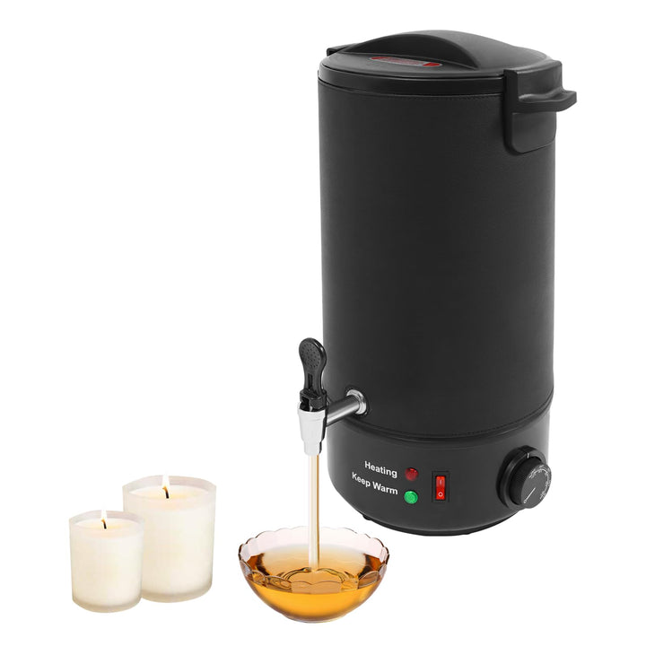 GGTYURTM 10L Wachsschmelzer Edelstahl 1100W EU Wax Melter 352oz Wachserhitzer mit Temperaturregelung