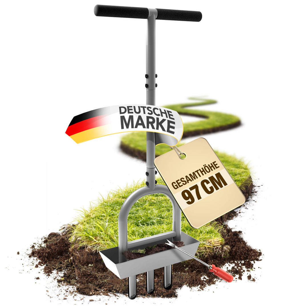 Rasenlüfter & Aerifizierer | Manueller Rasenbelüfter mit Hohlspoons zum Entfernen von Erdkernen | Ra