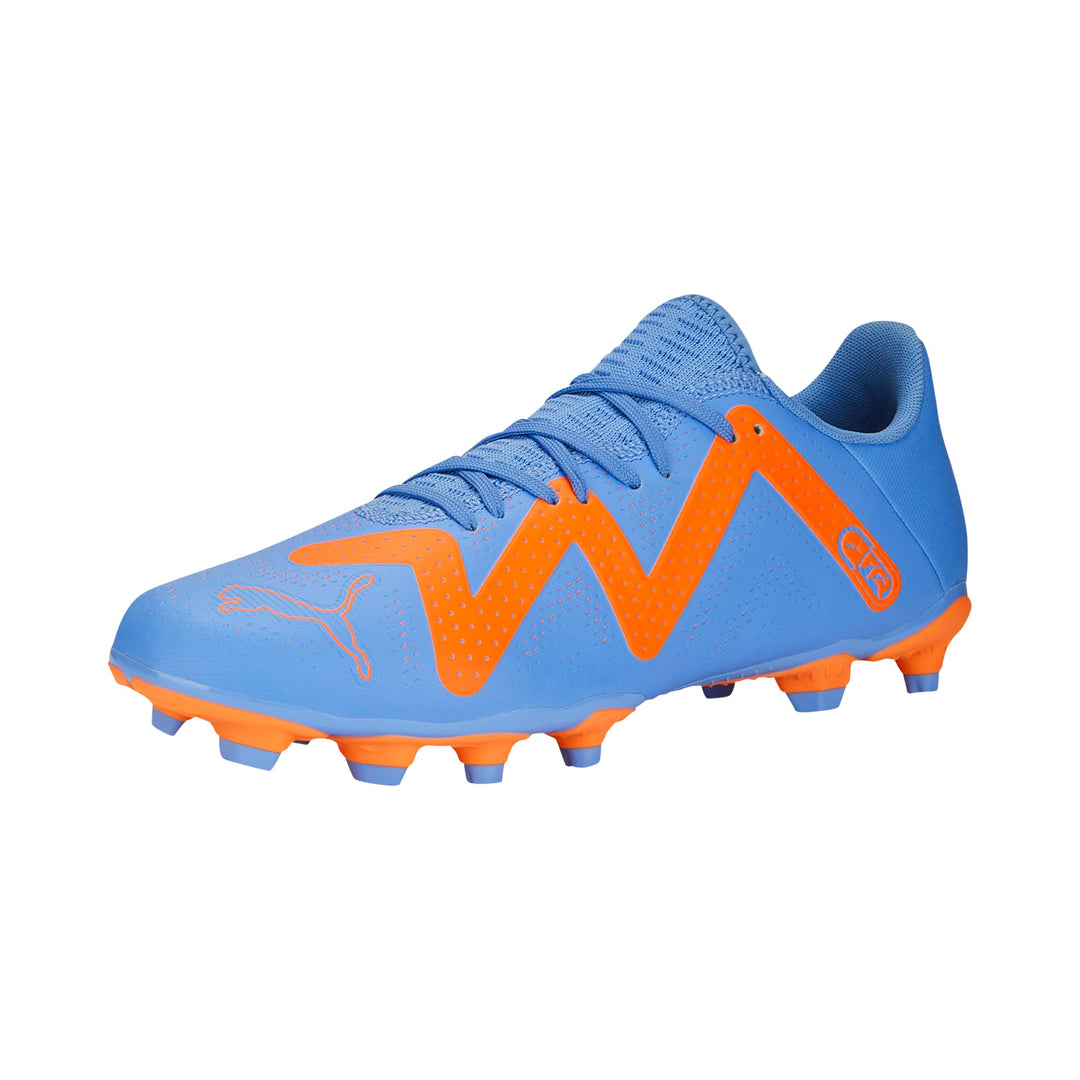 PUMA Herren Future Play Fg/Ag Fussballschuh, 40 EU Blue Glimmer Puma White Ultra Orange
